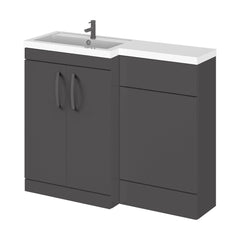 [BFLE911LH716] Bramshall Combination Vanity Unit with Basin & WC, Left Hand, 1100mm x 390mm - Choice of Colour and Handle Finish - Cutout