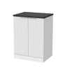 [BFLF103LBP] Callingwood Contemporary Floor Standing 2 Door Vanity Unit with Black Pietra Marble Laminate Worktop, Choice of Size and Colour - Cutout