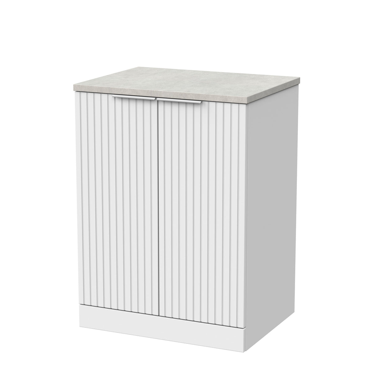 [BFLF103LSWG] Callingwood Contemporary Floor Standing 2 Door Vanity Unit with White Sparkle Laminate Worktop, Choice of Size and Colour - Cutout