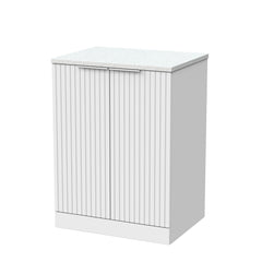 [BFLF103LWN] Callingwood Contemporary Floor Standing 2 Door Vanity Unit with White Nebula Laminate Worktop, Choice of Size and Colour - Cutout