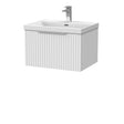 [BFLF122E] Callingwood Contemporary Wall Hung 1 Drawer Vanity Unit with Thin-Edge Ceramic Basin, Choice of Size and Colour - Cutout