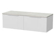 [BFLF122LSWG2] Callingwood Contemporary Wall Hung 2 Drawer 1200mm Vanity Unit with White Sparkle Laminate Worktop, Choice of Colour - Cutout