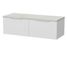 [BFLF122LSWG2] Callingwood Contemporary Wall Hung 2 Drawer 1200mm Vanity Unit with White Sparkle Laminate Worktop, Choice of Colour - Cutout