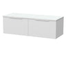 [BFLF122LWN2] Callingwood Contemporary Wall Hung 2 Drawer 1200mm Vanity Unit with White Nebula Laminate Worktop, Choice of Colour - Cutout