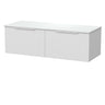 [BFLF122WMT2] Callingwood Contemporary Wall Hung 2 Drawer 1200mm Vanity Unit with White Marble Worktop, Choice of Colour - Cutout