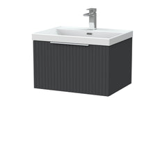 [BFLF1422E] Callingwood Contemporary Wall Hung 1 Drawer Vanity Unit with Thin-Edge Ceramic Basin, Choice of Size and Colour - Cutout