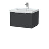 [BFLF1422E] Callingwood Contemporary Wall Hung 1 Drawer Vanity Unit with Thin-Edge Ceramic Basin, Choice of Size and Colour - Cutout