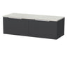 [BFLF1422LSWG2] Callingwood Contemporary Wall Hung 2 Drawer 1200mm Vanity Unit with White Sparkle Laminate Worktop, Choice of Colour - Cutout