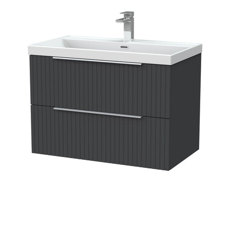 [BFLF1426E] Callingwood Contemporary Wall Hung 2 Drawer Vanity Unit with Thin-Edge Ceramic Basin, Choice of Size and Colour - Cutout