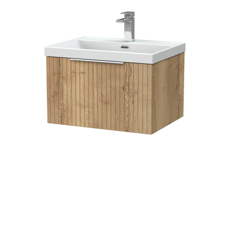 [BFLF1822E] Callingwood Contemporary Wall Hung 1 Drawer Vanity Unit with Thin-Edge Ceramic Basin, Choice of Size and Colour - Cutout