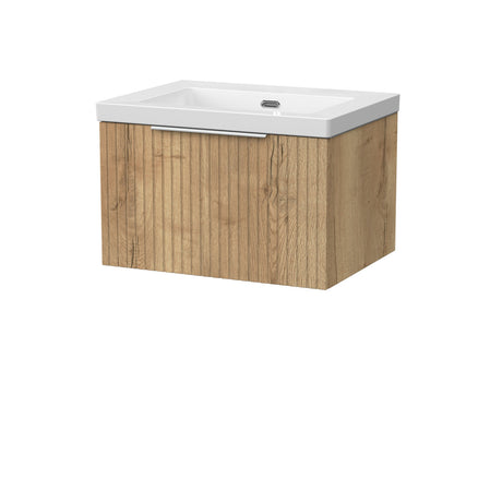 [BFLF1822K] Callingwood Contemporary Wall Hung 1 Drawer Vanity Unit with 0 Tap Hole Fireclay Basin, Choice of Size and Colour - Cutout