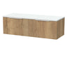[BFLF1822LWN2] Callingwood Contemporary Wall Hung 2 Drawer 1200mm Vanity Unit with White Nebula Laminate Worktop, Choice of Colour - Cutout