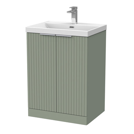 [BFLF3103E] Callingwood Contemporary Floor Standing 2 Door Vanity Unit with Thin-Edge Ceramic Basin, Choice of Size and Colour - Cutout