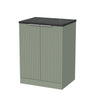 [BFLF3103LBP] Callingwood Contemporary Floor Standing 2 Door Vanity Unit with Black Pietra Marble Laminate Worktop, Choice of Size and Colour - Cutout