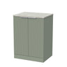 [BFLF3103LMP] Callingwood Contemporary Floor Standing 2 Door Vanity Unit with Marble Plaster Laminate Worktop, Choice of Size and Colour - Cutout