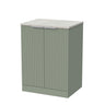 [BFLF3103LSWG] Callingwood Contemporary Floor Standing 2 Door Vanity Unit with White Sparkle Laminate Worktop, Choice of Size and Colour - Cutout