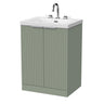 [BFLF3103M] Callingwood Contemporary Floor Standing 2 Door Vanity Unit with 3 Tap Hole Fireclay Basin, Choice of Size and Colour - Cutout