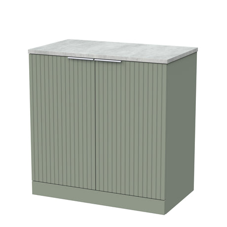 [BFLF3105LBG] Callingwood Contemporary Floor Standing 2 Door Vanity Unit with Bellato Grey Laminate Worktop, Choice of Size and Colour - Cutout