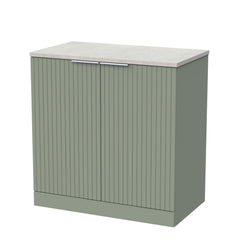 [BFLF3105LSWG] Callingwood Contemporary Floor Standing 2 Door Vanity Unit with White Sparkle Laminate Worktop, Choice of Size and Colour - Cutout