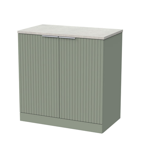 [BFLF3105LSWG] Callingwood Contemporary Floor Standing 2 Door Vanity Unit with White Sparkle Laminate Worktop, Choice of Size and Colour - Cutout