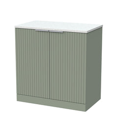 [BFLF3105LWN] Callingwood Contemporary Floor Standing 2 Door Vanity Unit with White Nebula Laminate Worktop, Choice of Size and Colour - Cutout
