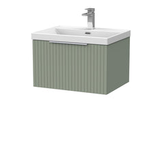 [BFLF3122E] Callingwood Contemporary Wall Hung 1 Drawer Vanity Unit with Thin-Edge Ceramic Basin, Choice of Size and Colour - Cutout