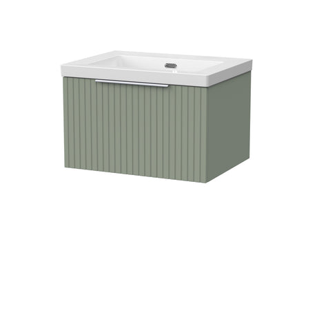 [BFLF3122K] Callingwood Contemporary Wall Hung 1 Drawer Vanity Unit with 0 Tap Hole Fireclay Basin, Choice of Size and Colour - Cutout