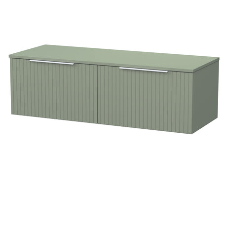 [BFLF3122W2] Callingwood Contemporary Wall Hung 2 Drawer 1200mm Vanity Unit with Laminate Worktop, Choice of Colour - Cutout