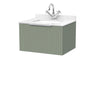 [BFLF3122WS1] Callingwood Contemporary Wall Hung 1 Drawer Vanity Unit with Marble Worktop and Basin, Choice of Size and Colour - Cutout