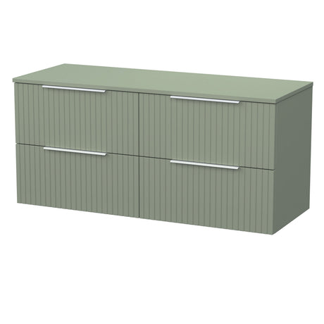 [BFLF3124W2] Callingwood Contemporary Wall Hung 4 Drawer 1200mm Vanity Unit with Laminate Worktop, Choice of Colour - Cutout