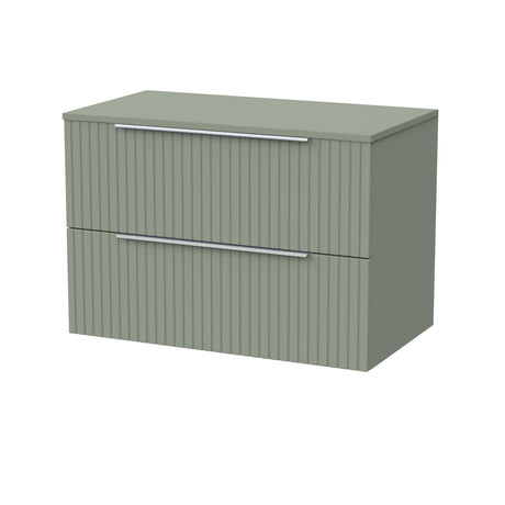 [BFLF3126W] Callingwood Contemporary Wall Hung 2 Drawer Vanity Unit with Laminate Worktop, Choice of Size and Colour - Cutout