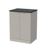 [BFLF3203LBP] Callingwood Contemporary Floor Standing 2 Door Vanity Unit with Black Pietra Marble Laminate Worktop, Choice of Size and Colour - Cutout