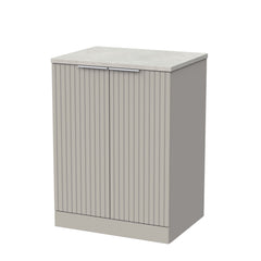 [BFLF3203LSWG] Callingwood Contemporary Floor Standing 2 Door Vanity Unit with White Sparkle Laminate Worktop, Choice of Size and Colour - Cutout
