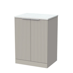 [BFLF3203LWN] Callingwood Contemporary Floor Standing 2 Door Vanity Unit with White Nebula Laminate Worktop, Choice of Size and Colour - Cutout