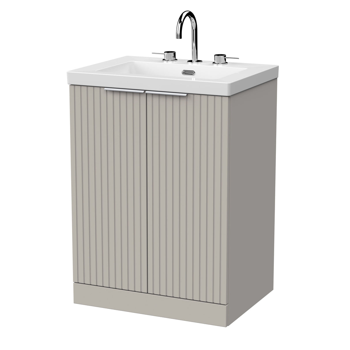 [BFLF3203M] Callingwood Contemporary Floor Standing 2 Door Vanity Unit with 3 Tap Hole Fireclay Basin, Choice of Size and Colour - Cutout