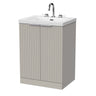 [BFLF3203M] Callingwood Contemporary Floor Standing 2 Door Vanity Unit with 3 Tap Hole Fireclay Basin, Choice of Size and Colour - Cutout