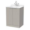 [BFLF3203WS1] Callingwood Contemporary Floor Standing 2 Door Vanity Unit with Marble Worktop and Basin, Choice of Size and Colour - Cutout