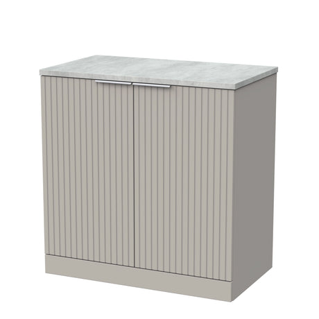 [BFLF3205LBG] Callingwood Contemporary Floor Standing 2 Door Vanity Unit with Bellato Grey Laminate Worktop, Choice of Size and Colour - Cutout