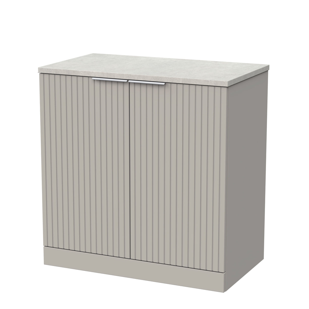 [BFLF3205LSWG] Callingwood Contemporary Floor Standing 2 Door Vanity Unit with White Sparkle Laminate Worktop, Choice of Size and Colour - Cutout