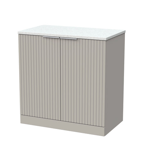 [BFLF3205LWN] Callingwood Contemporary Floor Standing 2 Door Vanity Unit with White Nebula Laminate Worktop, Choice of Size and Colour - Cutout