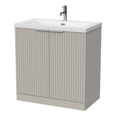 [BFLF3205L] Callingwood Contemporary Floor Standing 2 Door Vanity Unit with 1 Tap Hole Fireclay Basin, Choice of Size and Colour - Cutout