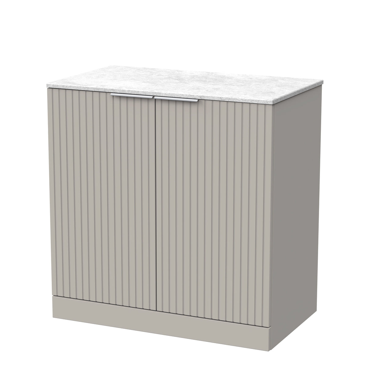 [BFLF3205WMT] Callingwood Contemporary Floor Standing 2 Door Vanity Unit with White Marble Worktop, Choice of Size and Colour - Cutout