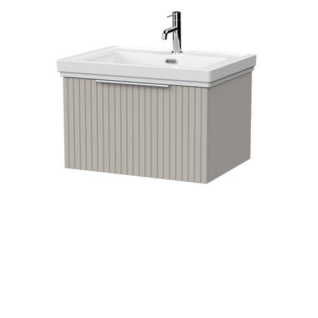 [BFLF3222A] Callingwood Contemporary Wall Hung 1 Drawer Vanity Unit with Traditional 1 Tap Hole Fireclay Basin, Choice of Size and Colour - Cutout