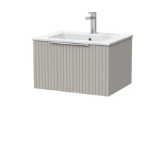 [BFLF3222C] Callingwood Contemporary Wall Hung 1 Drawer Vanity Unit with Minimalist Ceramic Basin, Choice of Size and Colour - Cutout