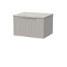 [BFLF3222LMP] Callingwood Contemporary Wall Hung 1 Drawer Vanity Unit with Marble Plaster Laminate Worktop, Choice of Size and Colour - Cutout