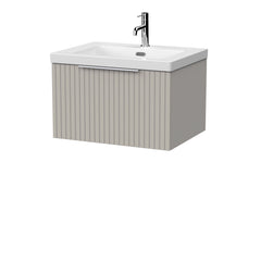 [BFLF3222L] Callingwood Contemporary Wall Hung 1 Drawer Vanity Unit with 1 Tap Hole Fireclay Basin, Choice of Size and Colour - Cutout