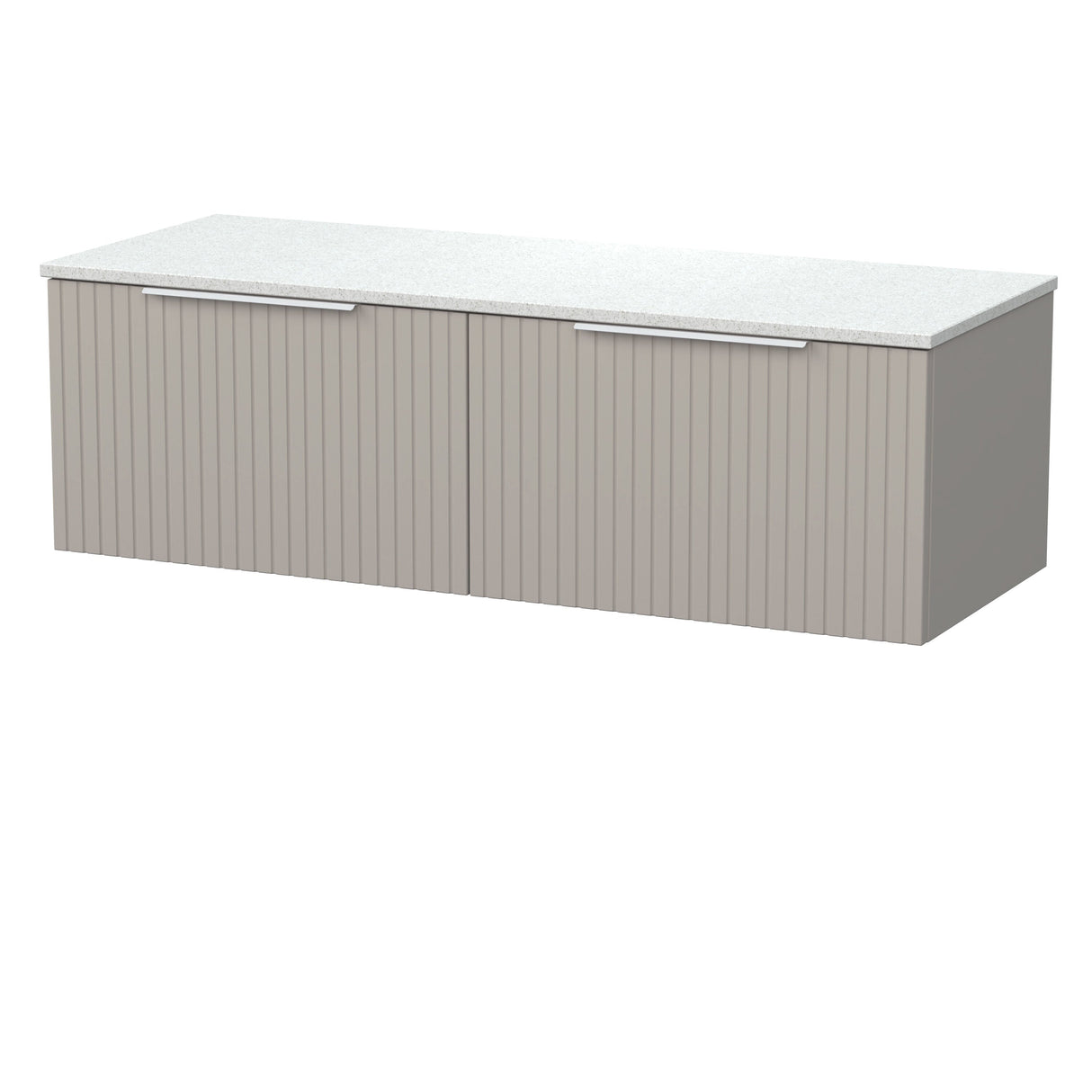 [BFLF3222WMT2] Callingwood Contemporary Wall Hung 2 Drawer 1200mm Vanity Unit with White Marble Worktop, Choice of Colour - Cutout