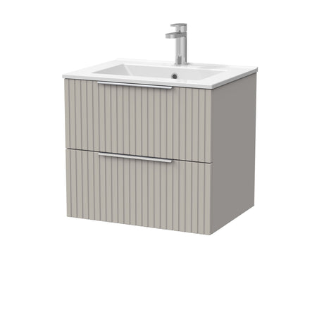 [BFLF3224C] Callingwood Contemporary Wall Hung 2 Drawer Vanity Unit with Minimalist Ceramic Basin, Choice of Size and Colour - Cutout