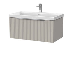 [BFLF3225E] Callingwood Contemporary Wall Hung 1 Drawer Vanity Unit with Thin-Edge Ceramic Basin, Choice of Size and Colour - Cutout