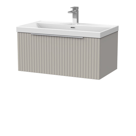 [BFLF3225E] Callingwood Contemporary Wall Hung 1 Drawer Vanity Unit with Thin-Edge Ceramic Basin, Choice of Size and Colour - Cutout